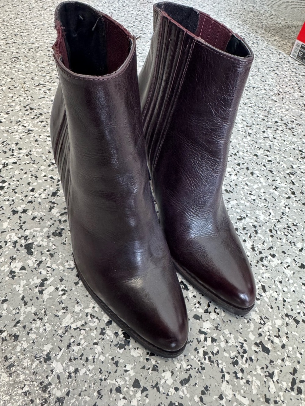 ZARA basic collection boots dark red burgundy women’s 37